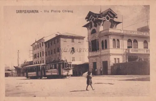 GENUA - Sampierdarena - Via Pietro Chiesa - Postkarte Ed.Traverso & Moretto