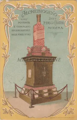 WERBUNG Alchebiogeno Regeneratore, Modena 1908 Postkarte