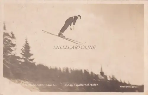 WINTERSPORT - Skispringen Johan Grottumsbraaten 1930 Foto Postkarte Norge Norway