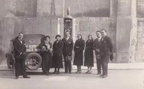 RIETI - Reale Automobile Club d'Italia, Scuola Guida Benzin 1932 Fotokarte
