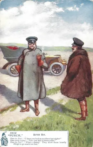 TUCK'S POSTCARD - Oilette Motoring Jokes Punch - E.Lander