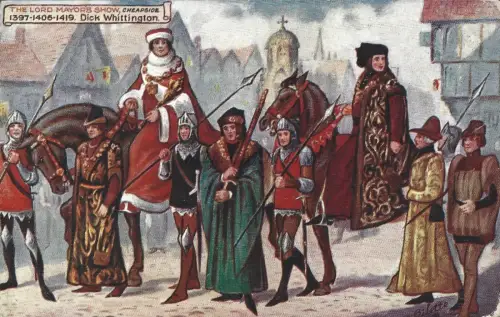 TUCK'S POSTCARD - Oilette The Lord Mayor's Show 1397-1419 Dick Whittington