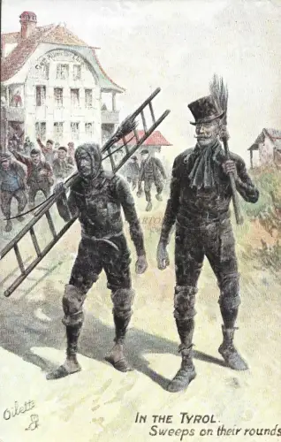 TUCK'S POSTCARD - Oilette In Tirol fegt auf ihren Runden Schornsteinfeger