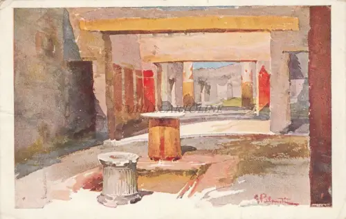 POMPEJI - Atrio Triclinio - Palanti - Postkarte 