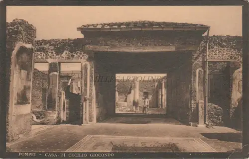 POMPEJI - Casa di Cecilio Giocondo - Postkarte Ed.Beccarini
