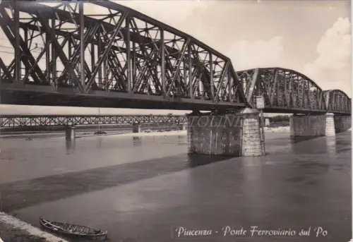 PIACENZA - Ponte Ferroviario sul Po 1959