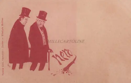 ENZO VAN DOCK - Serie Heliotipia Molfese - Schwarz - Postkarte SEC Turin 1900