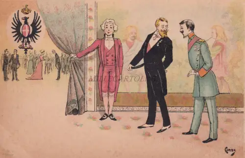 ENZO VAN DOCK - Serie Casa Savoia 1900 Postkarte SEC Turin - Eingang