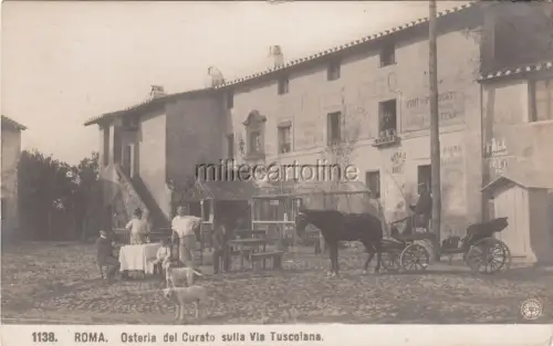 * ROM - Osteria del Curato an der Via Tuscolana, Foto Postkarte