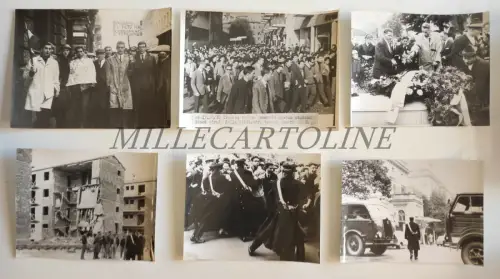 DAS PROBLEM DES TRENTINO-SÜDTIROLS - 6 Fotos 1959 - 1961 Umzüge und Proteste