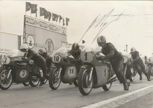 MOTO RACING - Brno Ceskoslovensko, Signatures 1970 Photopostcard