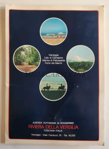 RIVIERA VERSILIA - Tourismusmappe mit verschiedenen Broschüren, Stiften, Postkarten