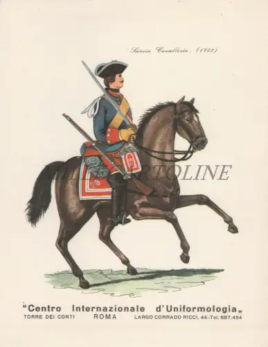 INTERNATIONALES UNIFORMOLOGISCHES ZENTRUM ROM - Savoia Cavalleria 1752 Flyer