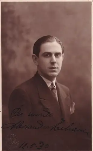 TENOR ALESSANDRO ZILIANI - Fotokarte Autogramm 1930 Teatro Milano
