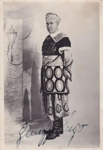 TENOR GIUSEPPE LUGO - Autogrammkarte 1930/40 Teatro Milano