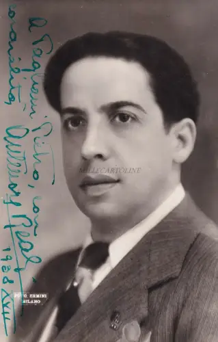 BARITON ANTENORE REALI - Autogrammkarte 1938 Teatro Milano