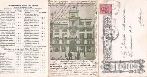 VENEDIG - Dreifache Werbekarte D.Mello Juwelier 1903 Collier