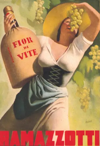 BOCCASILE - Werbekarte Ramazzotti Fior di Vite 1937 Mailand