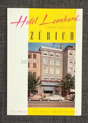 HOTEL LEONHARD ZÜRICH SWITZERLAND - Kleines Faltblatt Schweiz mit Foto