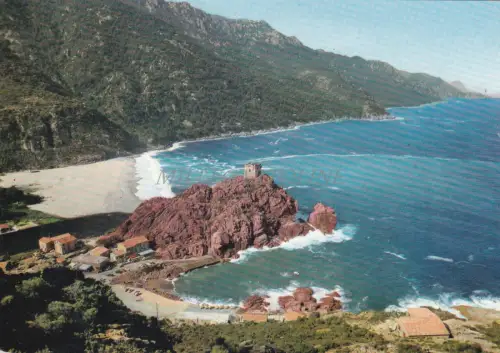 FRANKREICH - Korsika, Ile de Beauté, Porto, Genueser Turm und der Strand