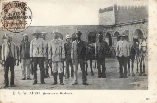 NAMIBIA - Herreros Bastards DSWA Deutsch Südwest Afrika - Windhuk 1905 Postkarte