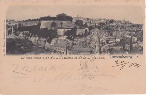 LUXEMBURG - Panorama vom Boulevard de la Petrusse 1901