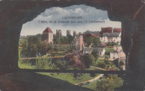 LUXEMBURG - E'Rom, de al Enceinte aus dem 14 Joerhonnert