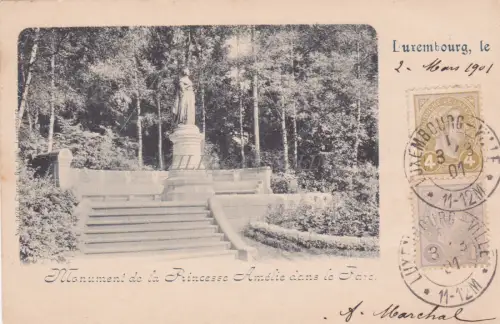 LUXEMBURG - Denkmal für Prinzessin Amelie 1901