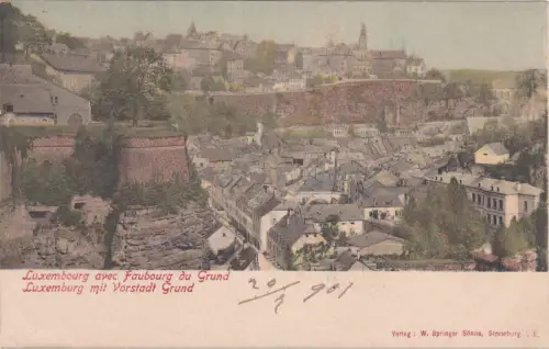 LUXEMBURG - Fauburg du Grund 1901