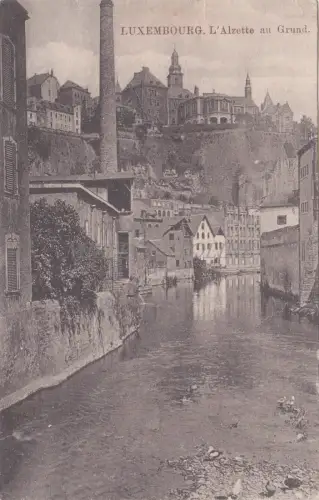 LUXEMBURG - L'Alzette au Grund 1919