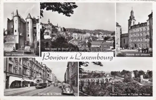 LUXEMBURG - Hallo, Ansichten - Echtes Foto 1958