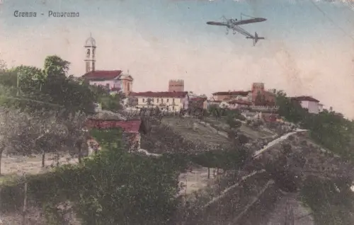 CRENNA - Gallarate - Panorama, Flugzeug 1915 Post Ceskoslovenska - Postkarte