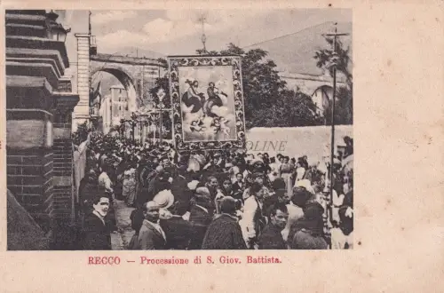 RECCO (Genua) - Prozession des heiligen Johannes des Täufers 1900 Postkarte