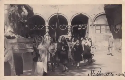 MAILAND - Oratorium der jungen Frauen, Prozession 1947 Private Fotokarte