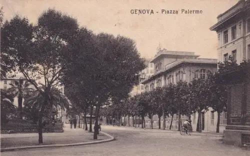 GENUA - Piazza Palermo 1925 Postkarte Ed.Barberis
