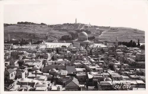 ISRAEL - Jerusalem Old City 1959 Foto Postkarte Pilgerland Santa Mark