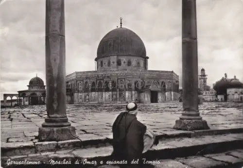 ISRAEL - Jerusalem, Omar-Moschee und Tempelplanade 1955 Jerusalem