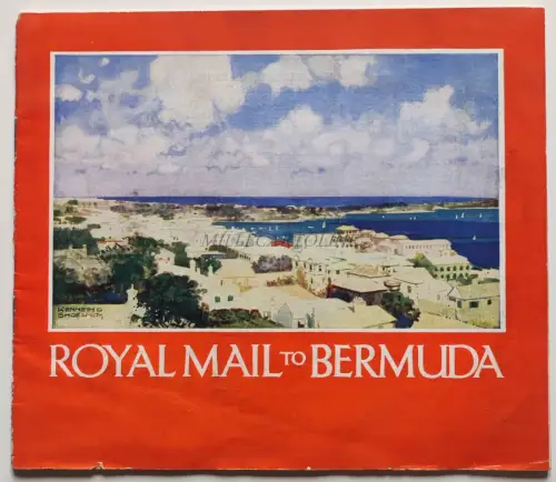 ROYAL MAIL LINES - Bermuda SS Araguaya 1926 Booklet Kenneth Shoesmith 18 Seiten