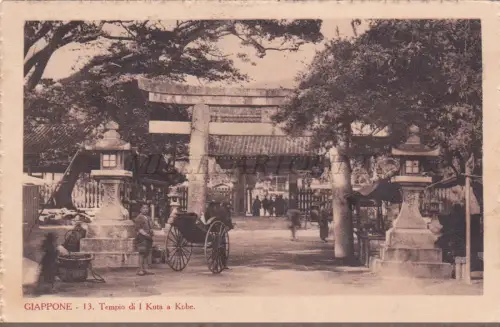JAPAN - Kobe, Tempio di I Kuta, Missioni Estere Milano, Postkarte 1925