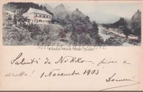 JAPAN - Nikko, Kanaya Hotel, Postkarte 1903