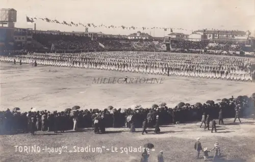 TURIN - Einweihung Stadion - Die Teams 1911 Fotokarte