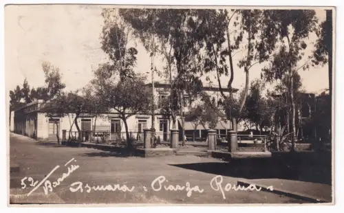 ERITREA - Asmara - Piazza Roma 1925 Echtfoto Postkarte Baratti 2 Briefmarken ca.15/20