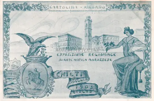CHIETI - Regionale Ausstellung Antike Kunst Abruzzen 1905 Postkarte