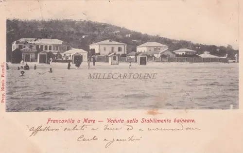 FRANCAVILLA AL MARE - Blick auf die Badeanstalt 1906 Postkarte