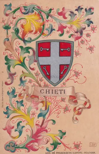 CHIETI - Jugendstil Wappen LDF Lod.Dè Franceschi 1900 Postkarte
