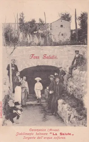 CARAMANICO (Abruzzen) - Badeanstalt La Salute Quelle 1900 Postkarte