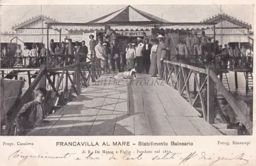 FRANCAVILLA AL MARE - Badeanstalt von R.De Marco 1906 Postkarte