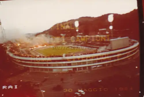 FUSSBALL - Rom Liverpool 1984 Fotografie Finale Champions Cup Direct TV RAI