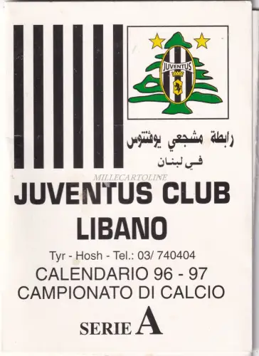 FUSSBALL - Juventus Club Libanon Lebanon Kalender 96/97 Serie A