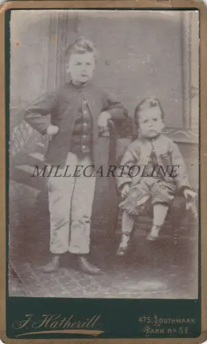 ENGLAND - Bermondsey London - CDV Photo J.Hatherill - Children